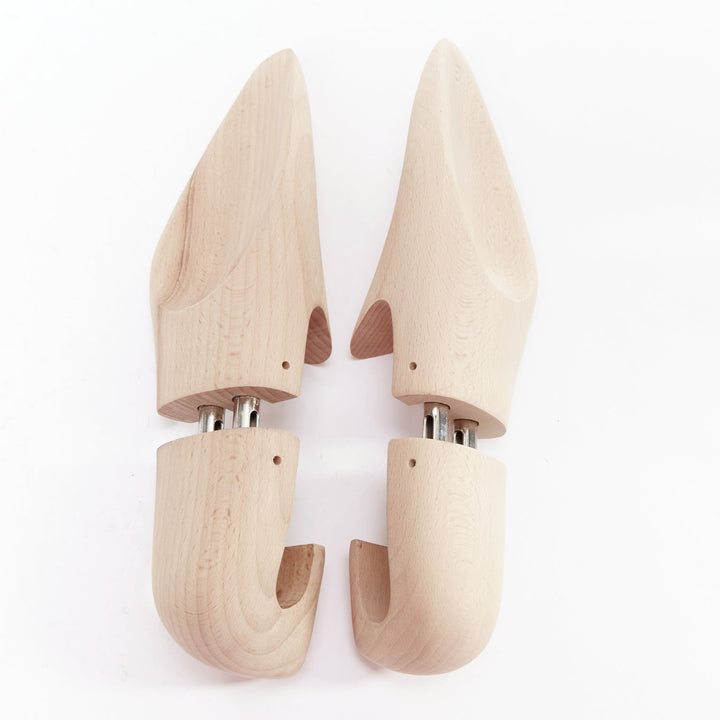 CORTHAY beige wooden logo shoe tree pair UK8 EU42