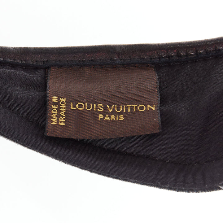 LOUIS VUITTON pink neoprene LV monogram PVC leather trim visor