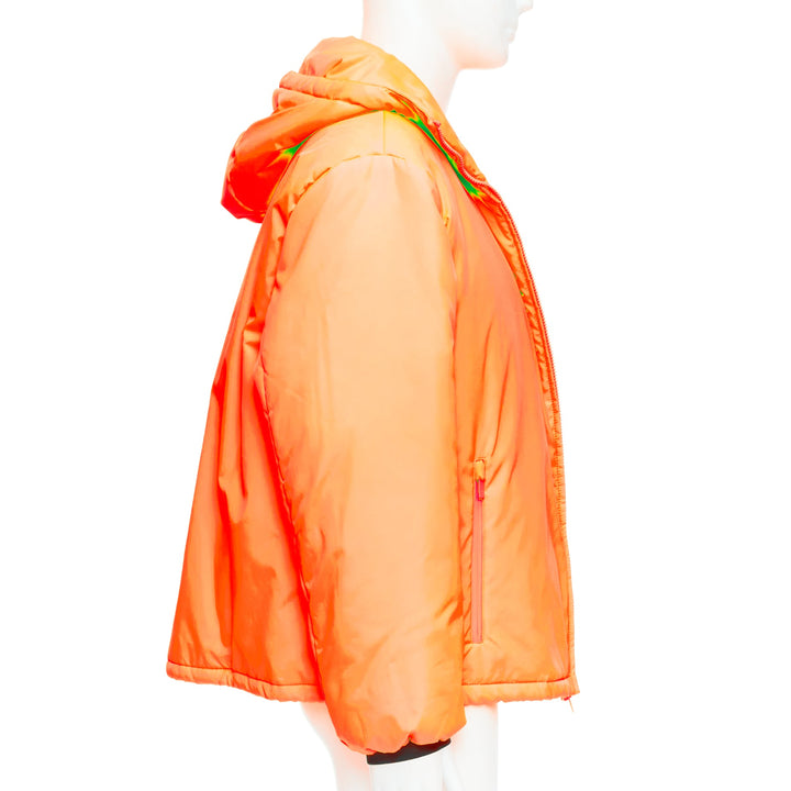 PRADA 2018 Linea Rossa Primaloft neon orange puffer M Kanye West