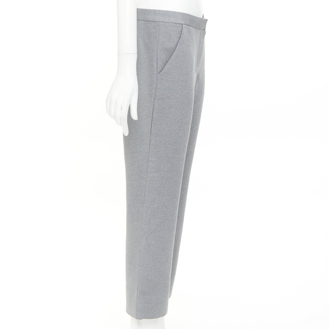 THE ROW grey polyamide silk low waist darted cropped harem pants US4 XXS