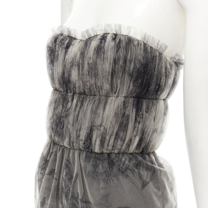 CHRISTIAN DIOR Fantaisie Dioriviera tulle gathered pleated romper FR34 XS