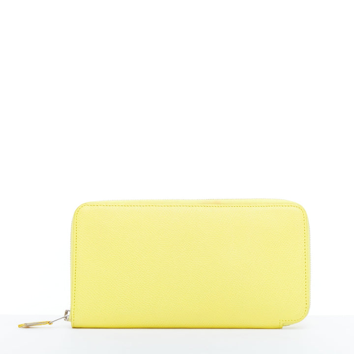 HERMES Azap Jaune Citron yellow epsom leather classique long wallet