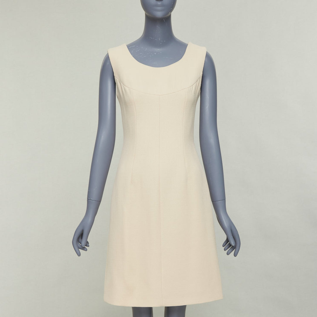Dolce Gabbana by Domenico Dolce and Stefano Gabbana - Cream Women Casual Dress Dolce Gabbana by Domenico Dolce and Stefano Gabbana - Cream Women Casual Dress