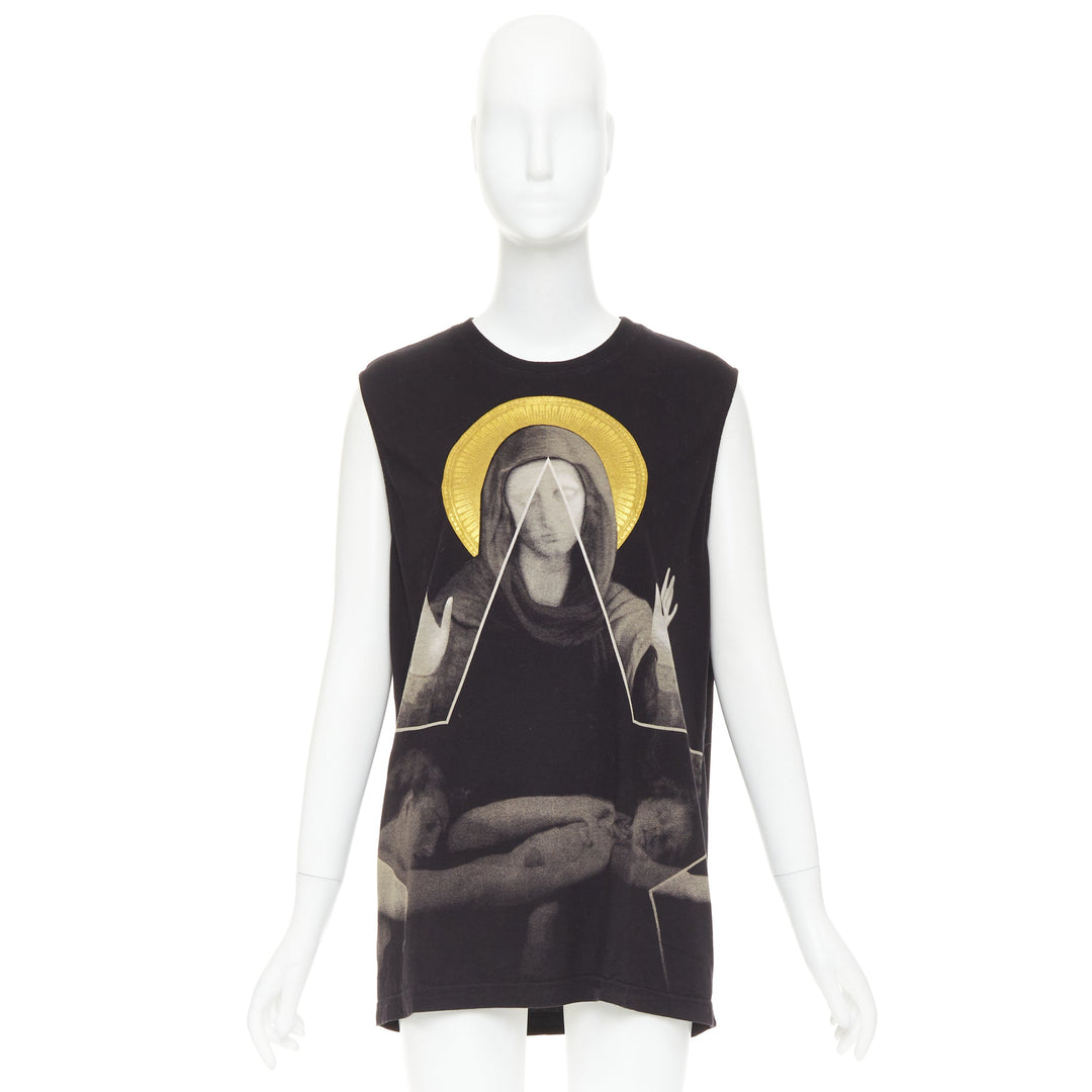 GIVENCHY Riccardo Tisci Lane Crawford Madonna Halo foil muscle tank top M