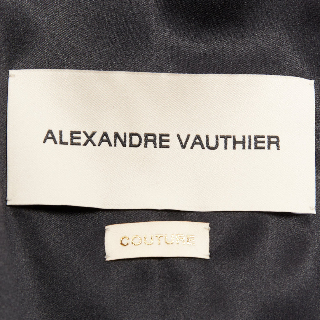 ALEXANDRE VAUTHIER COUTURE Runway black gold buttons plunge neck waistcoat vest