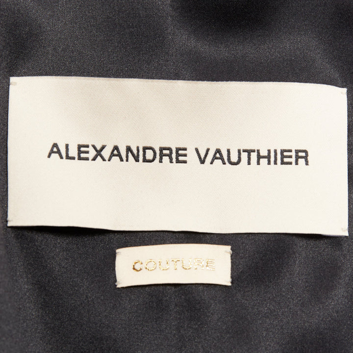 ALEXANDRE VAUTHIER COUTURE Runway black gold buttons plunge neck waistcoat vest