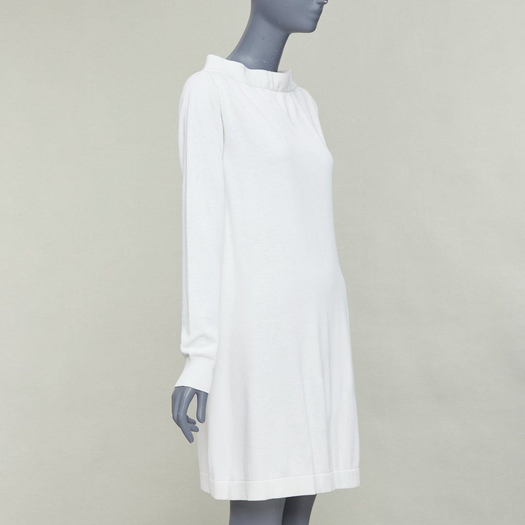 JOSEPH cream viscose blend hi bateau neck raglan sack dress FR34 XS