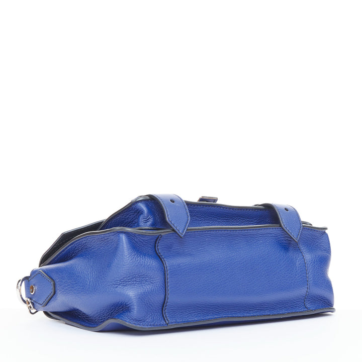 PROENZA SCHOULER Runway PS1 Tiny blue leather patchwork multi charm bag