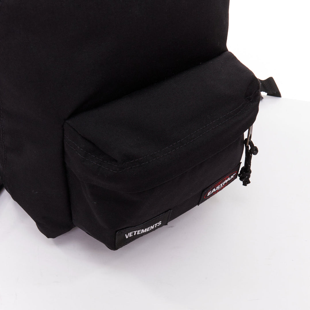VETEMENTS EASTPAK 2017 black logos long strap mini backpack bag