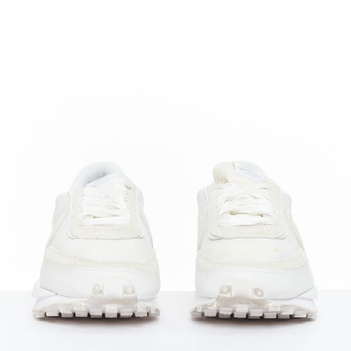 SACAI 2020 LDWaffle white nylon cream leather double swoosh sneakers EU43