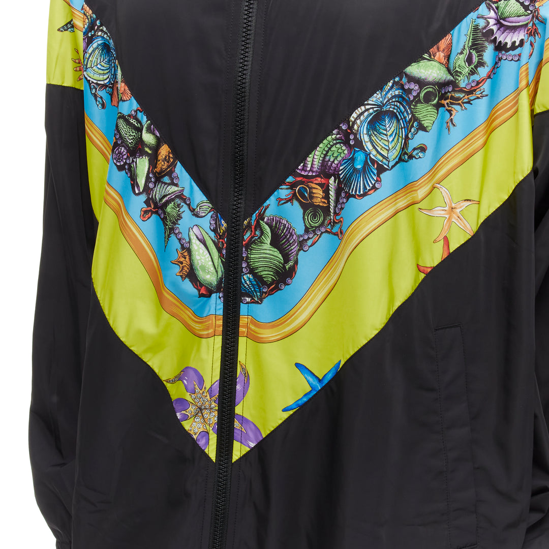 VERSACE 2021 Tresor De La Mer black starfish track jacket IT48 M