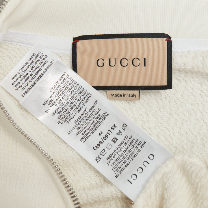 GUCCI 2022 Vintage Logo geometric graphic print zip shoulder sweatshirt IT40 S