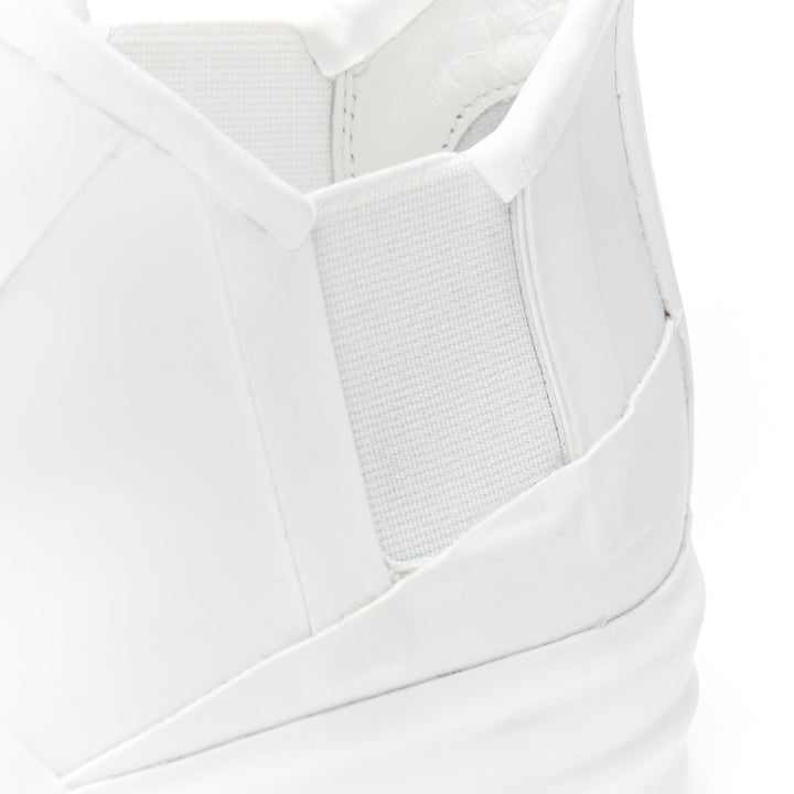 RICK OWENS Geobasket Mummy Plaster wrapped white mid top sneaker EU36