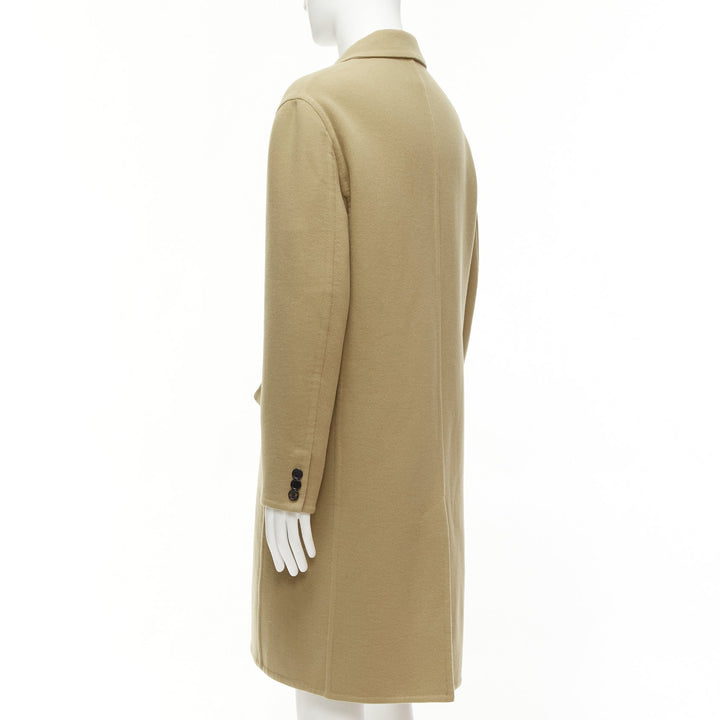 LOEWE camel wool cashmere black double breasted oversized coat IT46 S