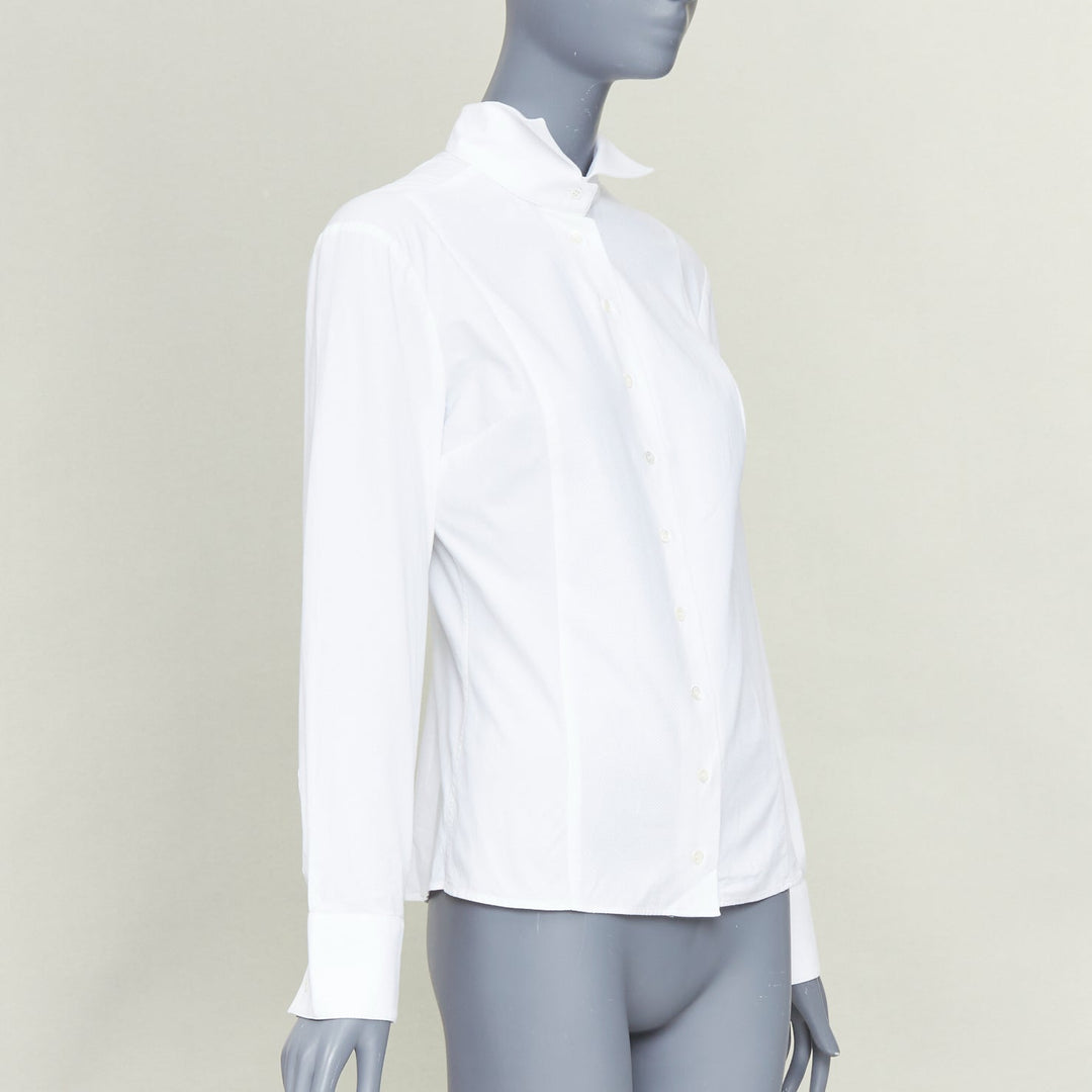 ALEXANDER MCQUEEN 2006 tailored long sleeve spread collar cotton shirt IT42 M