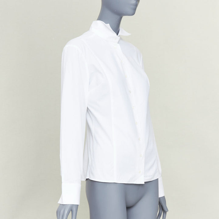 ALEXANDER MCQUEEN 2006 tailored long sleeve spread collar cotton shirt IT42 M