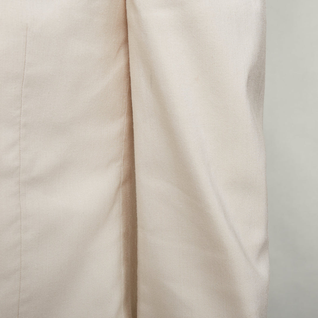 SAINT LAURENT 2023 cream multi silk blend satin lapel tuxedo blazer IT44 XS