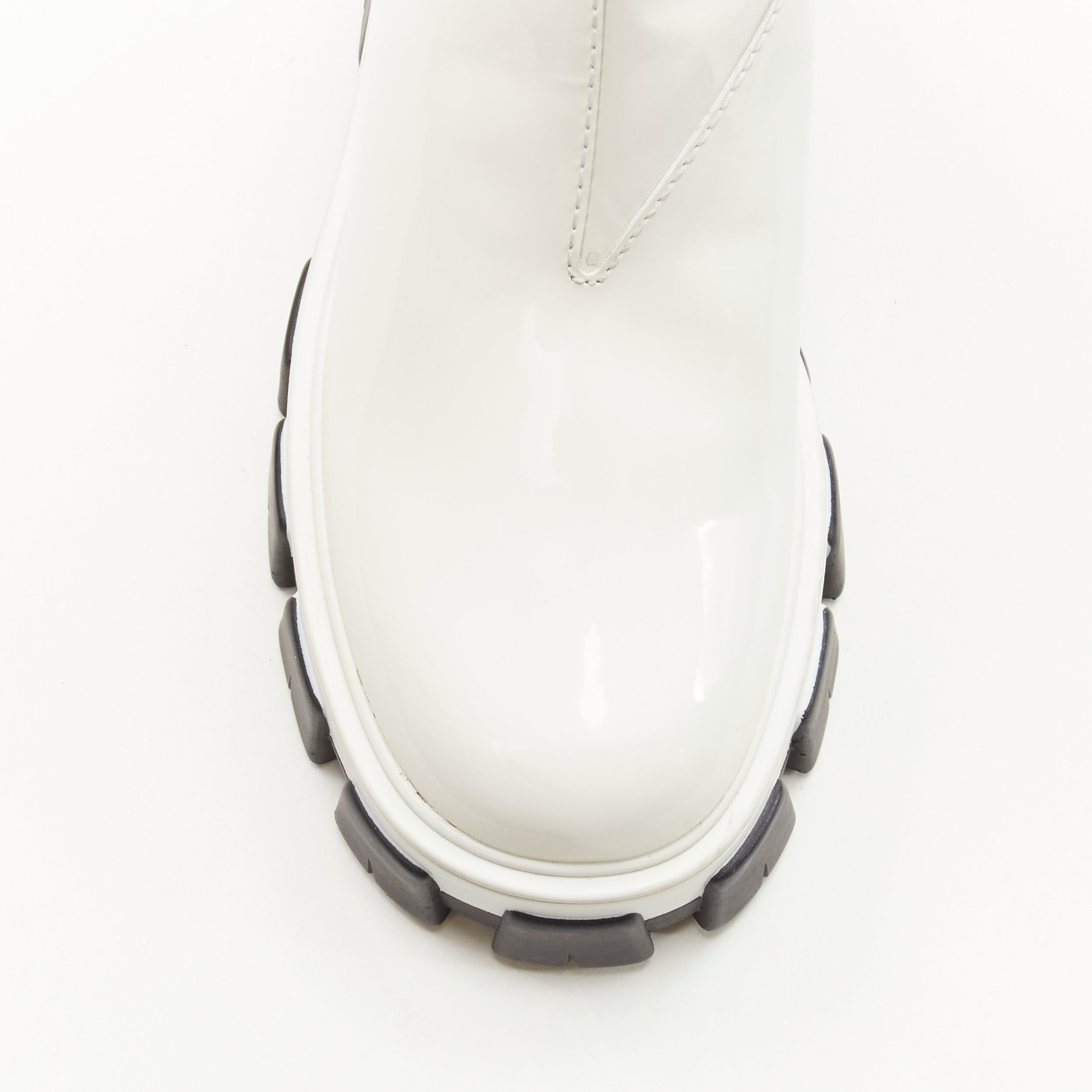 Prada by Miuccia Prada White Women Work Boot JHROP Preloved Luxury