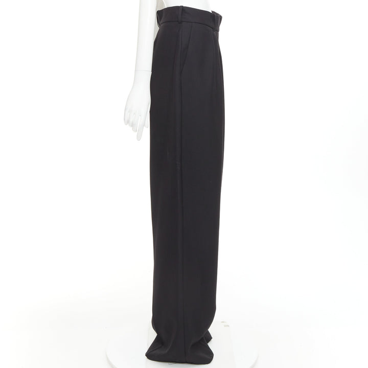 ALEXANDRE VAUTHIER AW2021 black double front dart wide leg pants