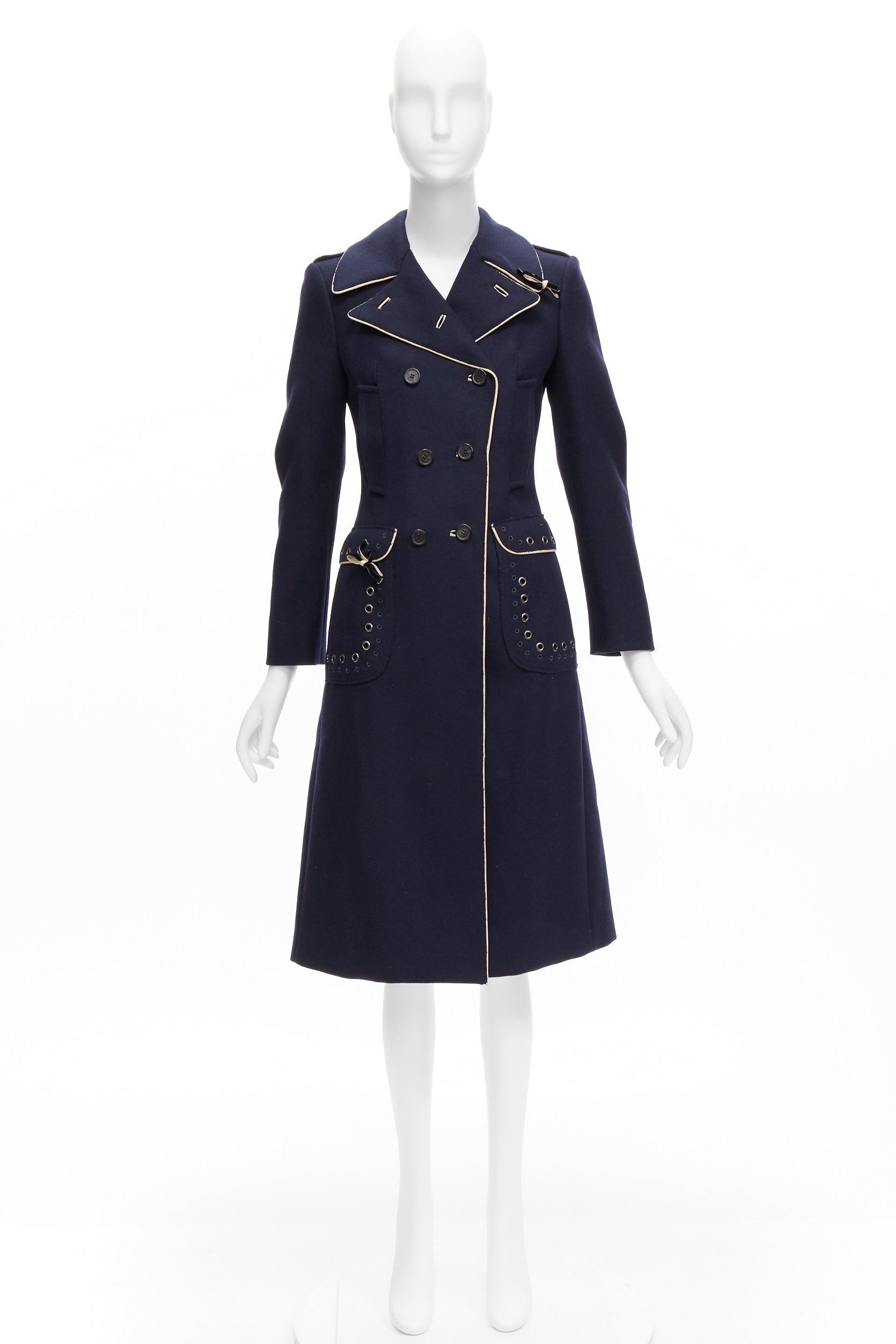 Prada by Miuccia Prada - Navy Women Work Top | JHROP Preloved Luxury