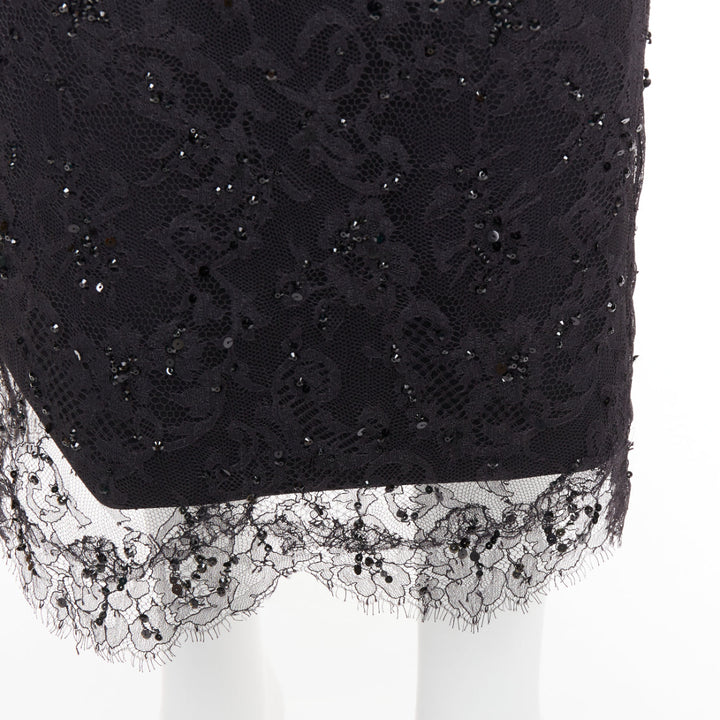 ALEXANDRE VAUTHIER COUTURE AW2019 Runway green rosette crystal lace dress