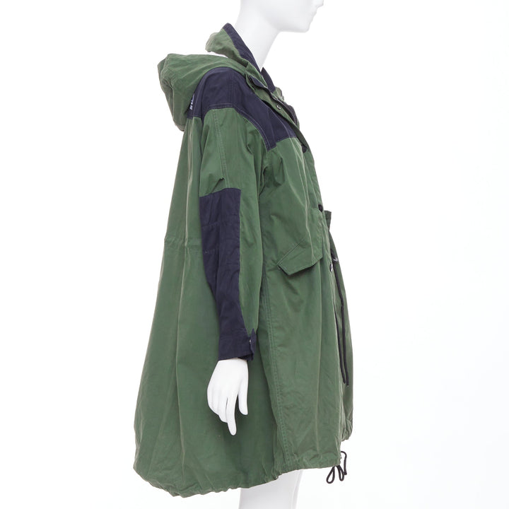 SACAI THE NORTH FACE 2017 Fishtail Mountain Parka green black anorak coat M