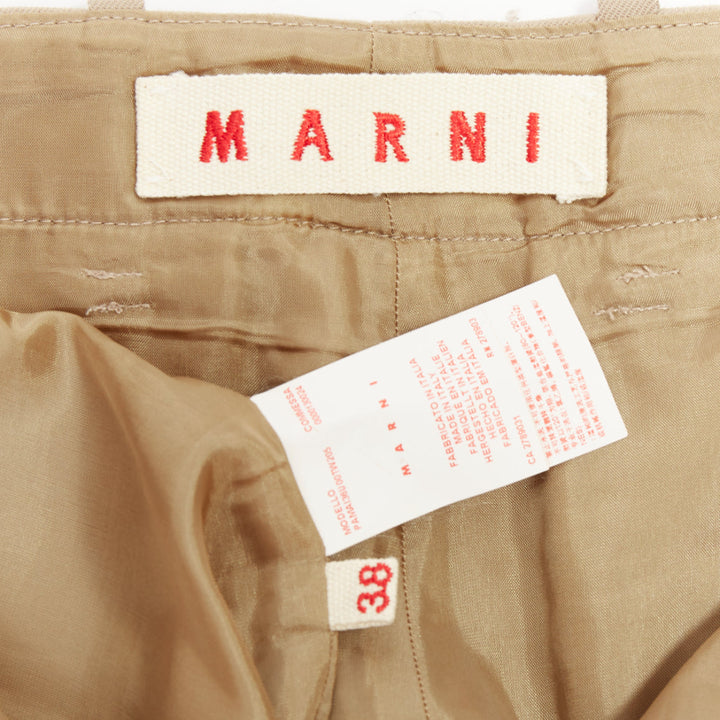 MARNI 100% wool concealed waistband knee length shorts IT38 XS