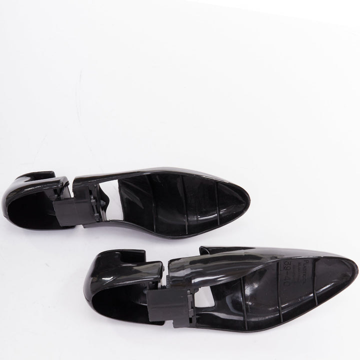 BERLUTI black glossy plastic white logo foldable shoe tree shape holder EU39-40