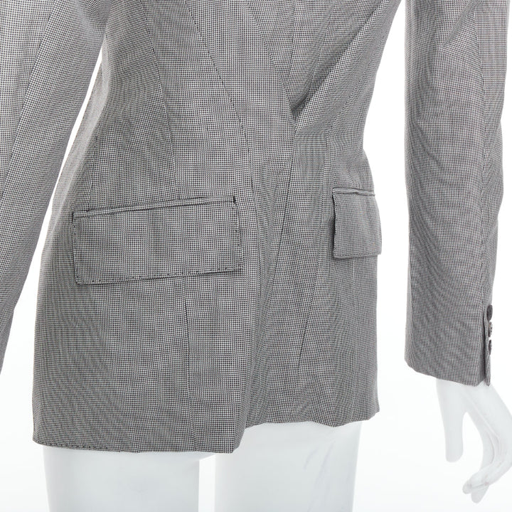 Female mannequin wearing Junya Watanabe 2009 Runway Grey Wool Women Blazers in Size  S | Available at JHROP