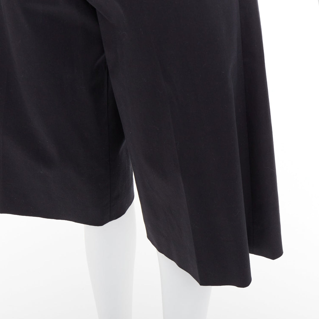 RED VALENTINO black cotton blend high waisted culottes bermuda shorts IT38 XS