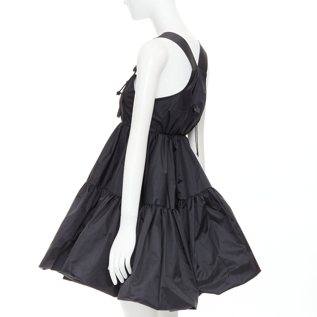 CECILIE BAHNSEN THE NORTH FACE Shara Mountain black puff babydoll dress XS