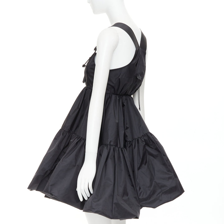 CECILIE BAHNSEN THE NORTH FACE Shara Mountain black puff babydoll dress XS