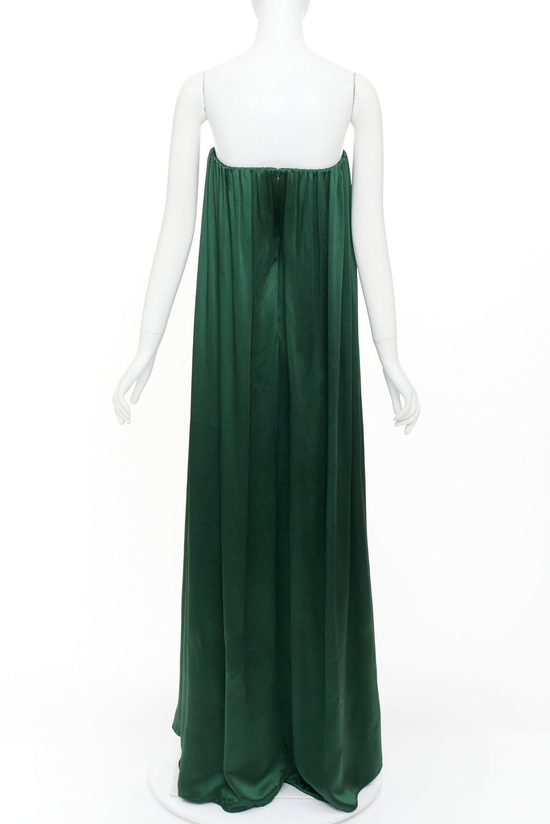 EMILIA WICKSTEAD 2020 Elaine strapless emerald green satin gown dress UK6 XS