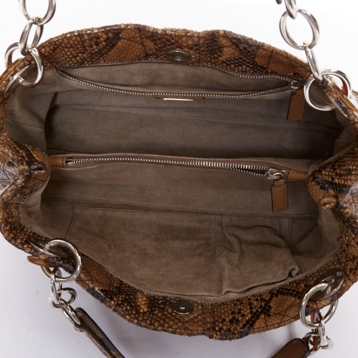 DIOR Lady Dior Soft Limited Edition brown Cannage scaled leather east west bag