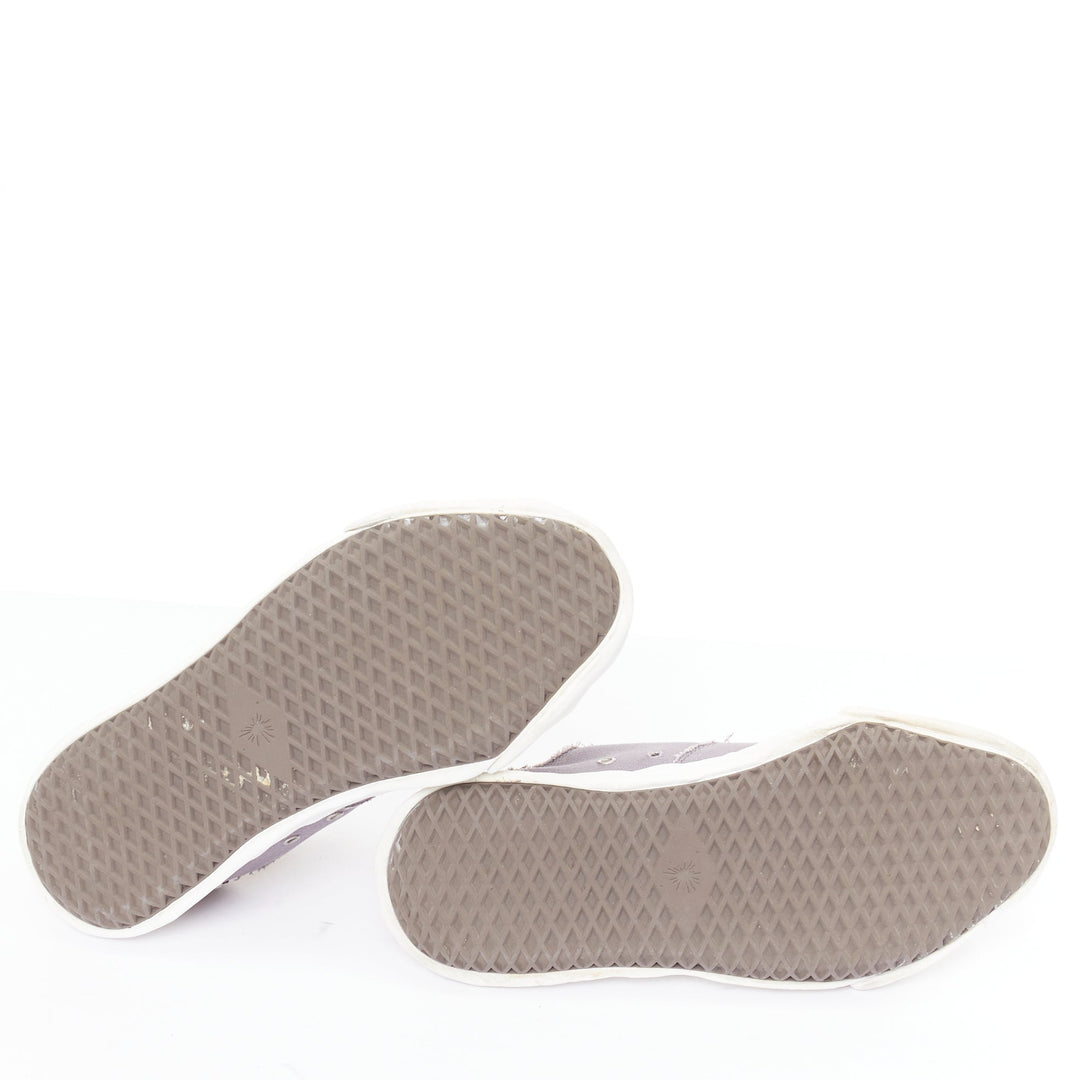 MIHARA YASUHIRO Hank grey canvas OG sole distressed low top sneakers