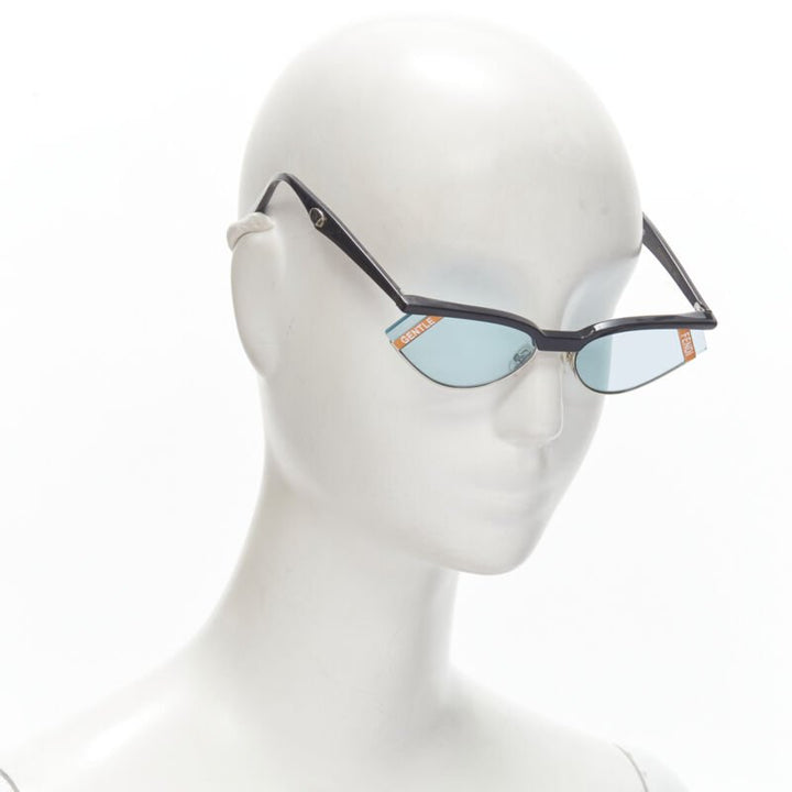 FENDI GENTLE MONSTER  FF0369/S No.1 blue tinted cat eye sunglasses