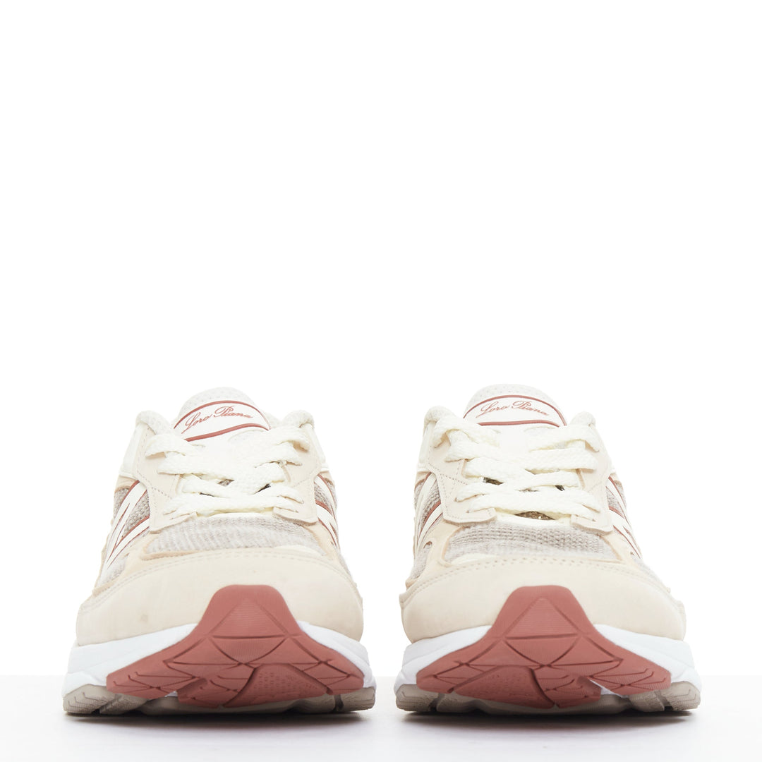 LORO PIANA New Balance 990V6 MiUSA Raw Cashew Limited beige patch sneakers US8.5