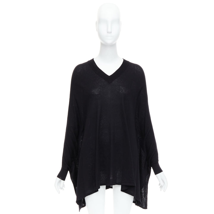 MAISON MARGIELA 2012 charcoal grey silk linen batwing pullover sweater S