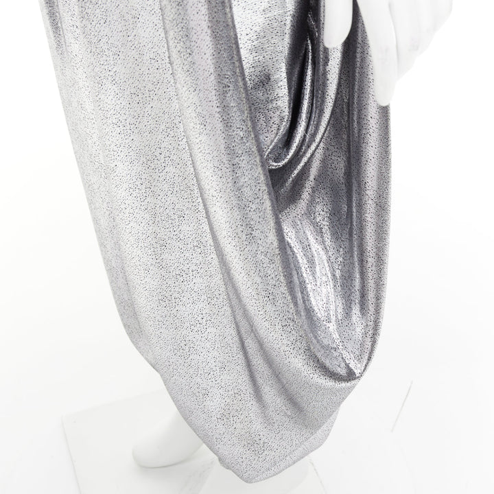 ALEXANDRE VAUTHIER COUTURE SS2021 Runway silver lame halter bloomer pants set