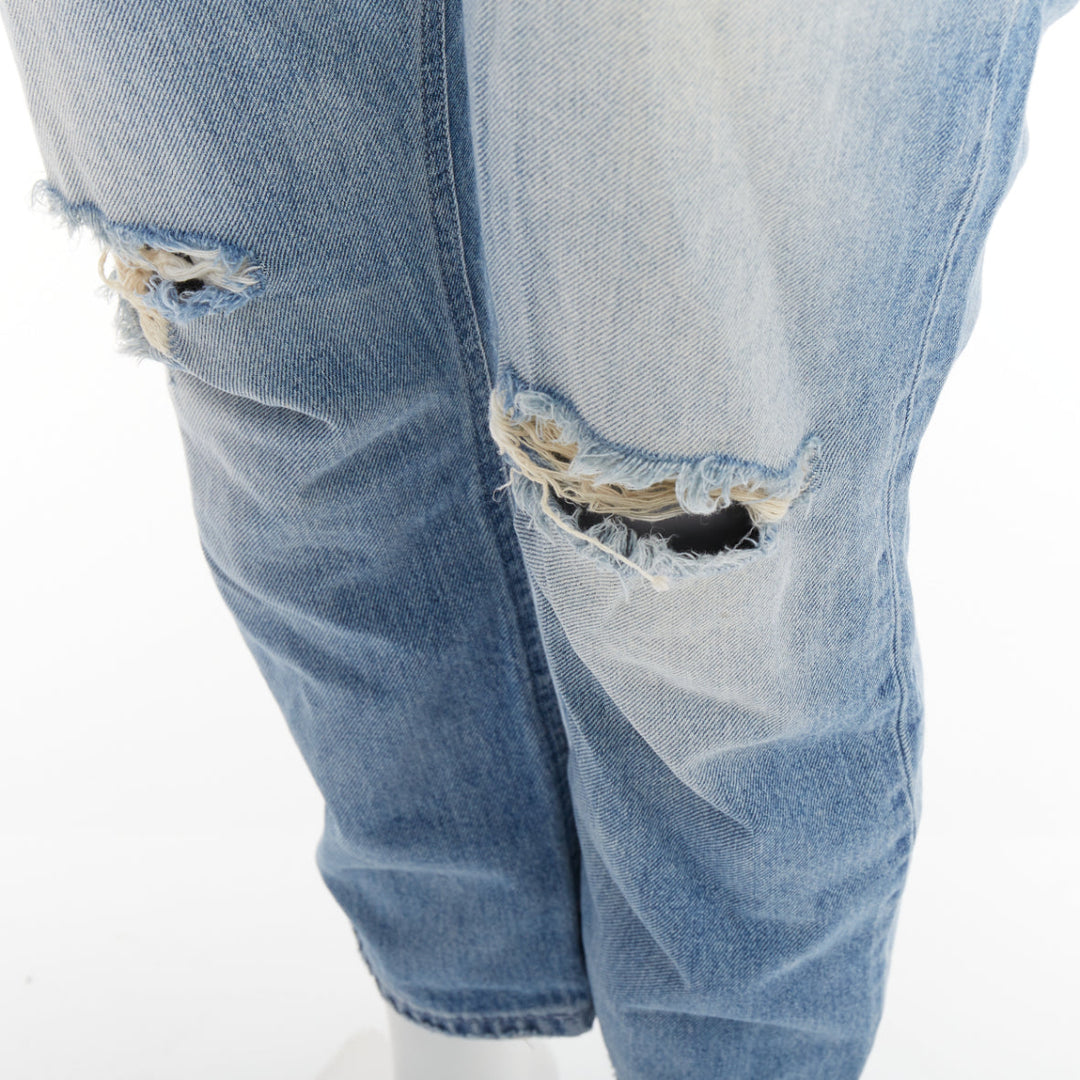 ACNE STUDIOS Pop Trash blue washed cotton ripped distressed back  jeans FR34 XS