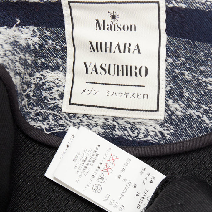 rare MIHARA YASUHIRO colorful cotton blend patchwork jacquard jacket IT38 XS