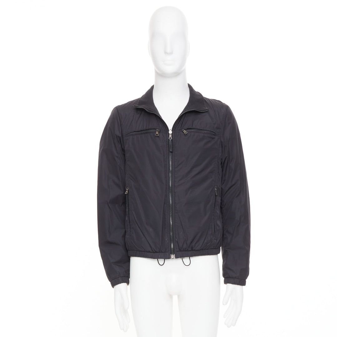 PRADA LINEA ROSSA 2006 reversible zip up tech nylon bomber jacket outer M IT48