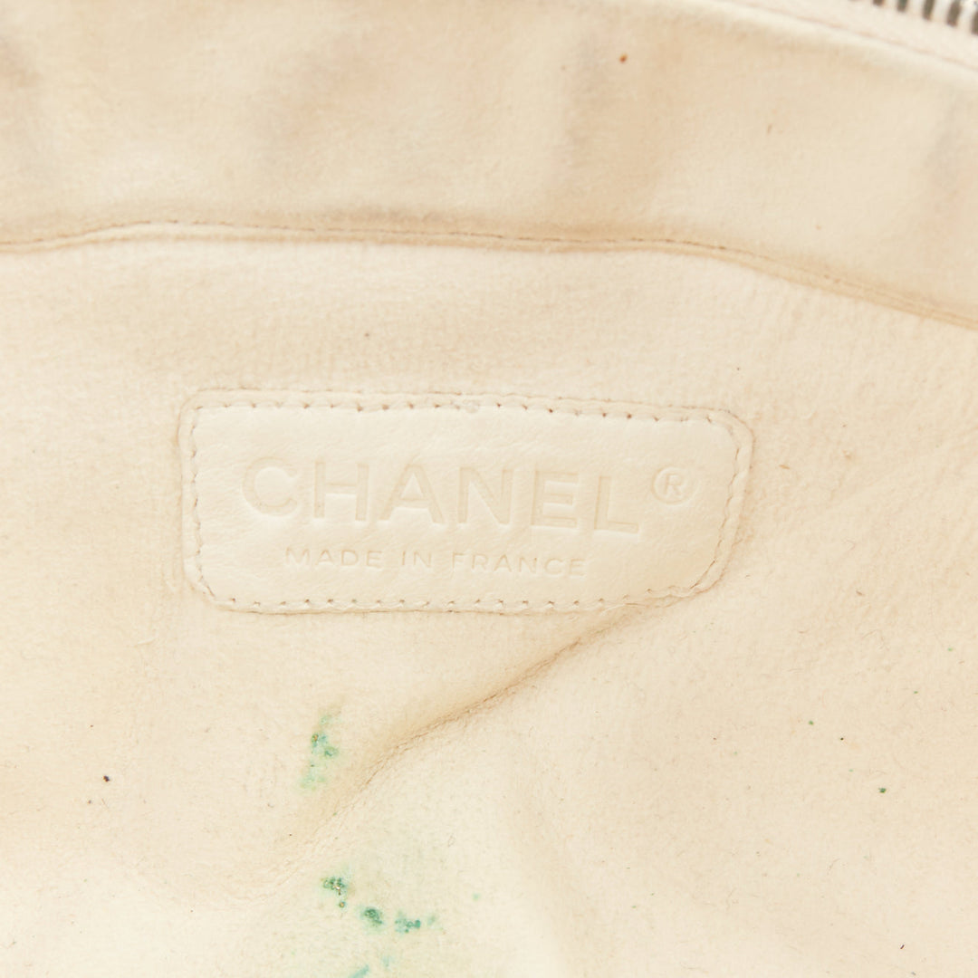 CHANEL 2005 Limited Lapin rabbit fur classic silver CC turnlock shoulder bag