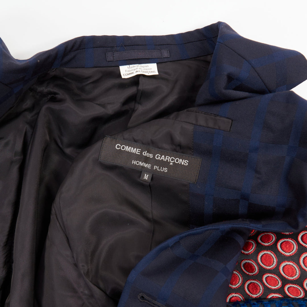 COMME DES GARCONS HOMME PLUS 2016 Armor of Peace jacquard patchwork blazer M