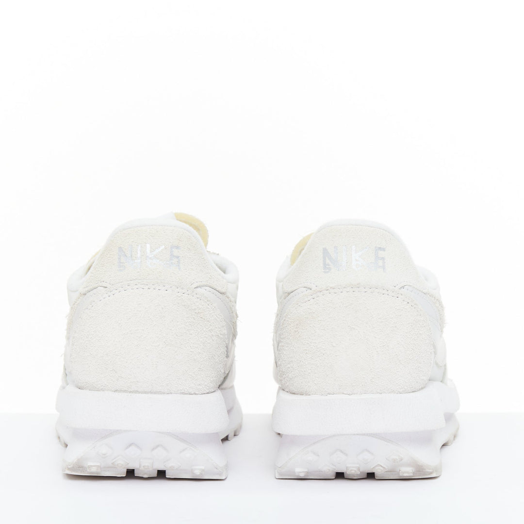 SACAI 2020 LDWaffle white nylon cream leather double swoosh sneakers EU43