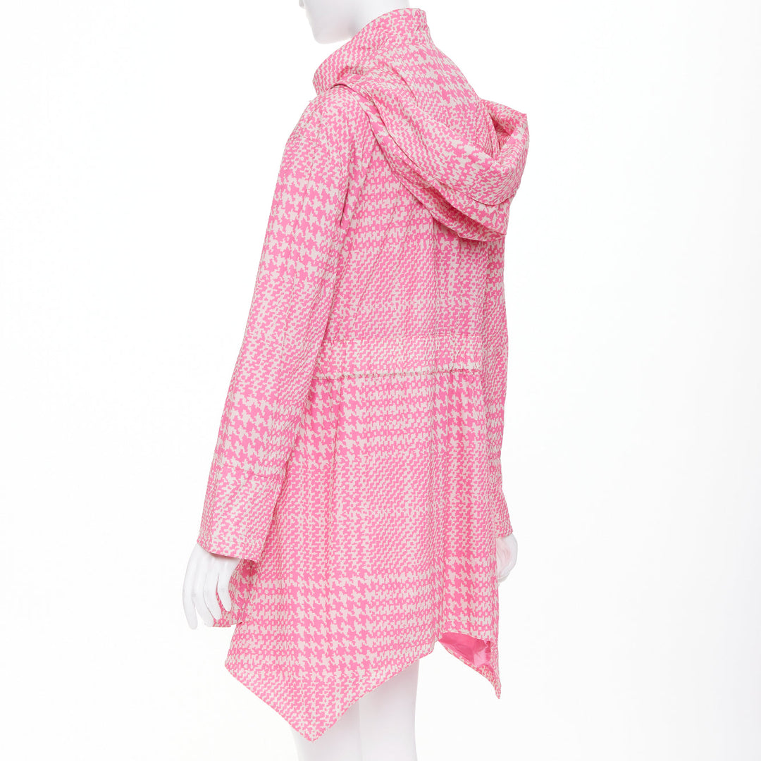 FENDI 2018 Pop Tartan drawstring pleated pink check windbreaker jacket IT46 XL