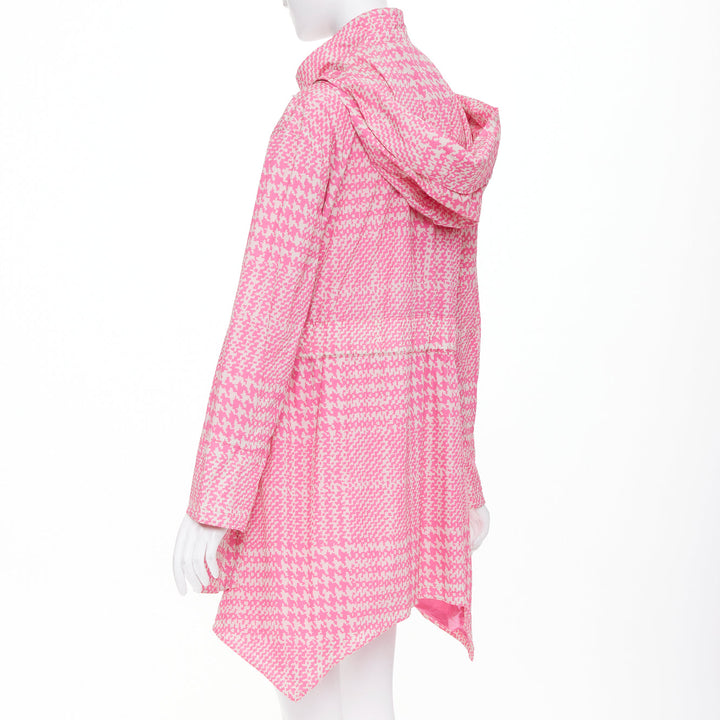 FENDI 2018 Pop Tartan drawstring pleated pink check windbreaker jacket IT46 XL