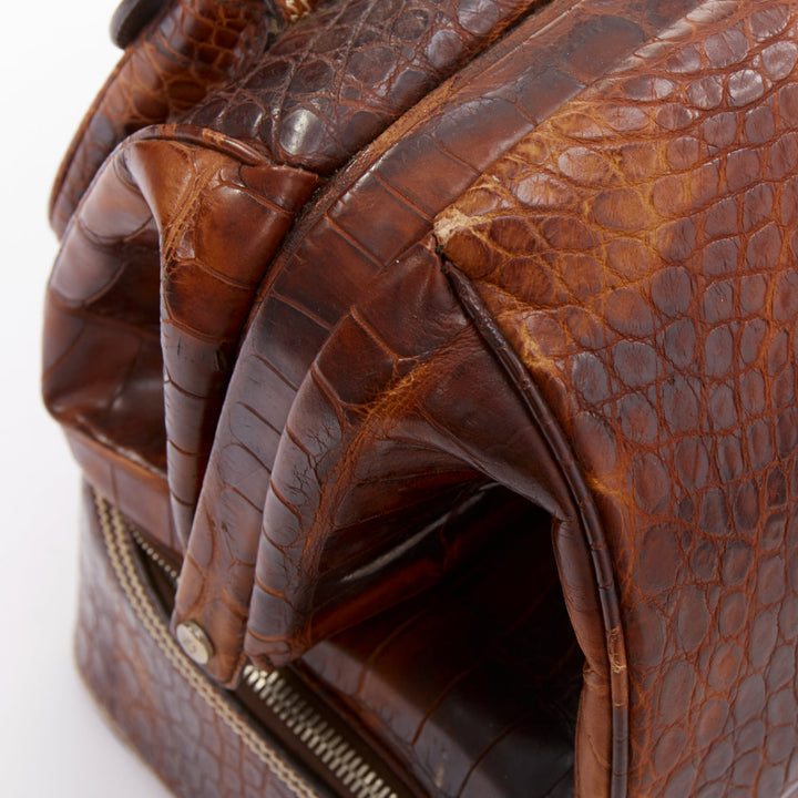 rare DIOR John Galliano 2005 Runway Limited Voyage scaled leather bag