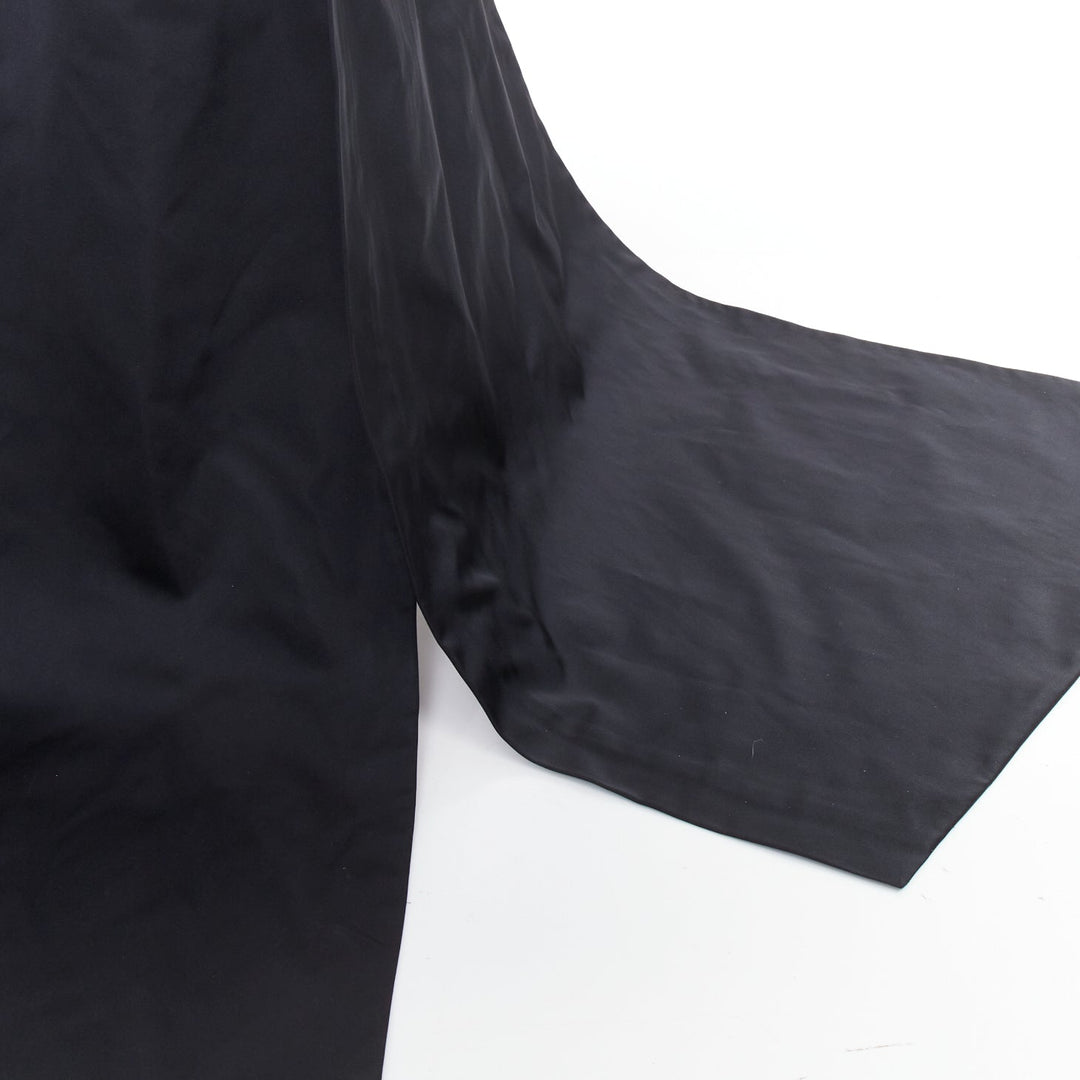 rare ALEXANDRE VAUTHIER COUTURE SS2025 Runway black taffeta train high low top