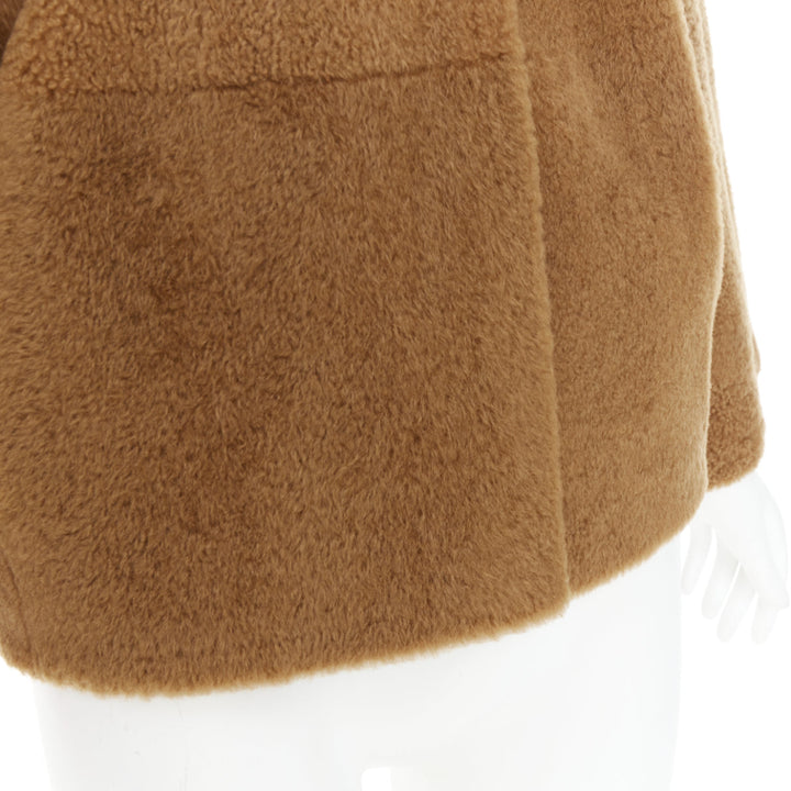 MAX MARA brown lambskin leather shearling Teddy short coat IT38 XS